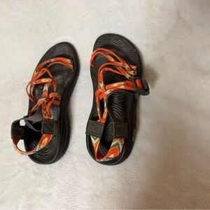 Chaco Women's Sandals with Orange and Black Straps
